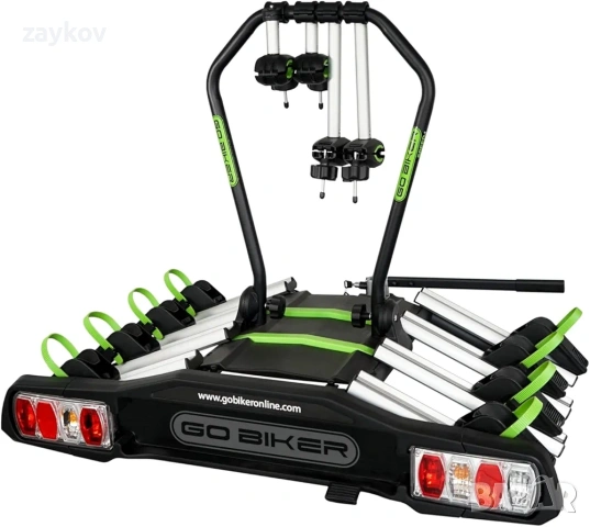 Велобазар Speed за 4 велосипеда, теглич, товароносимост 15 кг x релса, стомана/алуминий