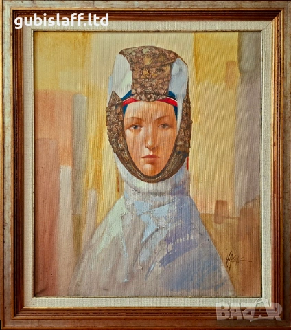 Картина, мома, худ. Валентин Ангелов