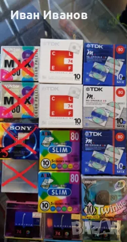 TDK MD; MAXELL; DENON; AXIA/FUJI/ minidisk made in Japan минидискове