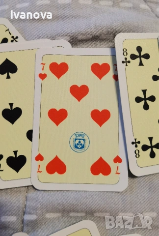 Ретро Мини карти за белот , снимка 6 - Карти за игра - 53522739