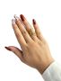 Красив дамски пръстен от неръждаема стомана с изящни извивки, снимка 3