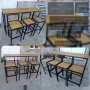 Бар маси и столове комбинация от дърво и метал , снимка 4