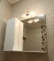 Нов ПВЦ шкаф за баня с огледало и осветление , снимка 1