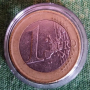 Едно евро - рядка монета с лика на крал Хуан Карлос I де Бурбон и Бурбон от 2006, снимка 2