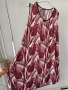 Макси силно еластична мека лятна клоширана рокля/туника без ръкави в красив модерен десен в два десе, снимка 1