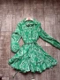 Нова зелена ежедневна елегантна рокля zara Zara Зара 100 % памук памучна разкроена  , снимка 7
