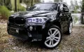 Двуместен джип Лицензиран BMW X6M 12V C MP3 с меки гуми с 2 Кожена седалка за 2 деца, снимка 2