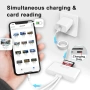 5-в-1 Мултифункционален Адаптер и Четец на Карти – Lightning + USB-C + USB 3.0 за iPhone, Android и , снимка 6
