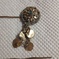 Възрожденски сребърен накит с позлата - Игла за коса, снимка 16 - Други ценни предмети - 45216489