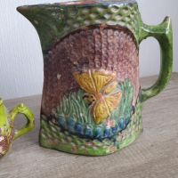 Стара троянска керамична кана и чаша, снимка 8 - Антикварни и старинни предмети - 45155465