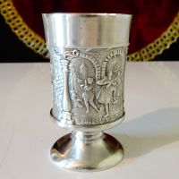 Чаша от калай с Ловец и Оръжейник. , снимка 5 - Антикварни и старинни предмети - 45912771