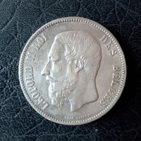 5 франка 1873 Белгия , снимка 2 - Нумизматика и бонистика - 45591594