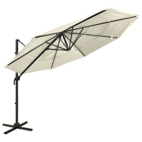 vidaXL Градински чадър на 4 нива с алуминиев прът, пясъчен, 3x3 м(SKU:313828, снимка 1 - Градински мебели, декорация  - 45031334