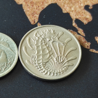 Монети Сингапур - 2 бр. 1967-1969, снимка 2 - Нумизматика и бонистика - 44936420