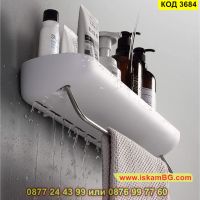 Самозалепваща правоъгълна стойка за баня тип етажерка - КОД 3684, снимка 13 - Етажерки - 45340221
