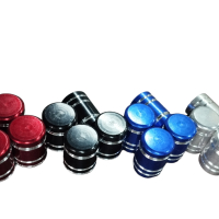 Капачки за Вентили Метални Черни – Комплект 4 броя, снимка 1 - Аксесоари и консумативи - 38367860