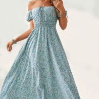 Лятна дамска рокля с флорален принт, снимка 1 - Рокли - 45294327