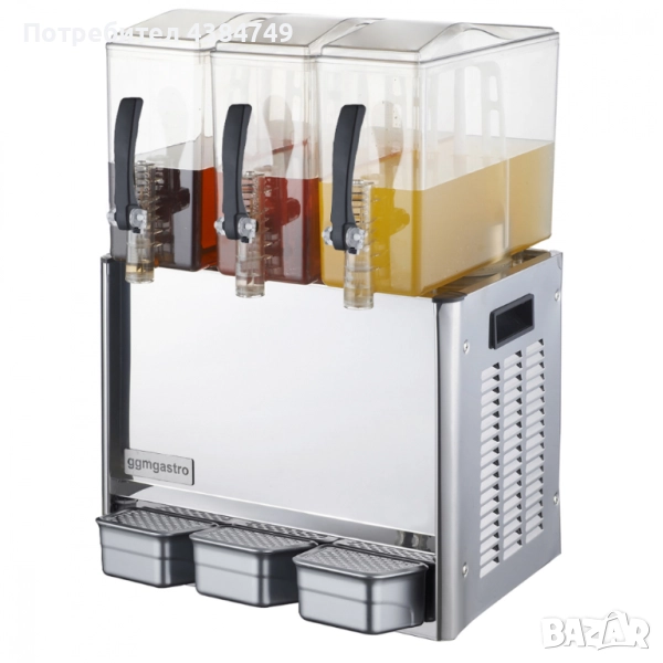 ДИСПЕНСЪР ЗА СОК - 3 X 10 Л GGM GASTRO, снимка 1