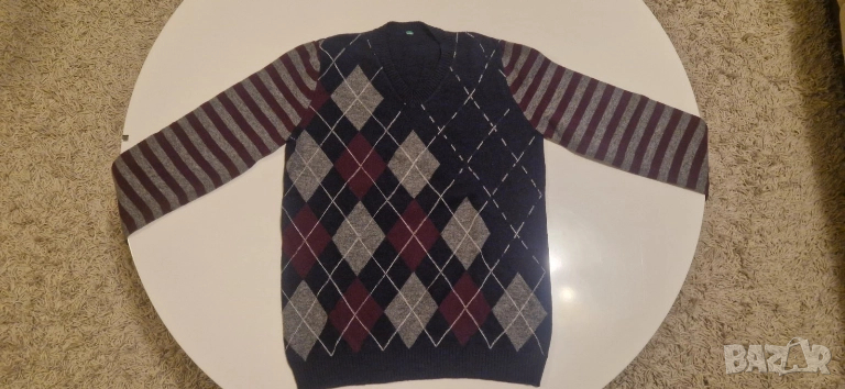 Детски вълнен пуловер Benetton – размер L (12–13 г. / 152–158 см), снимка 1