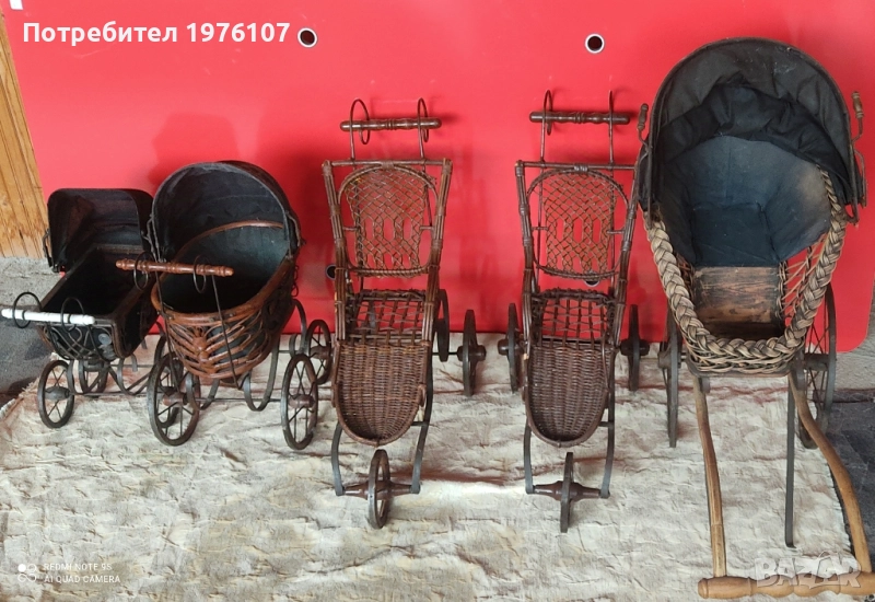 Лот от арт ретро колички за кукли, снимка 1