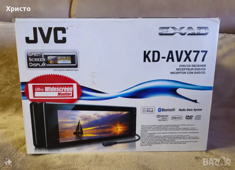 JVC KD-AVX77 EXAD авто cd/dvd/usb/bluetooth, снимка 1