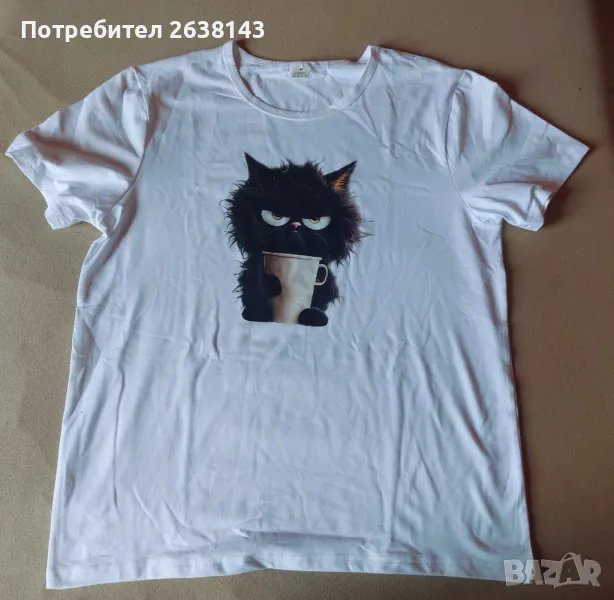 Дамска тениска с Grumpy cat , снимка 1