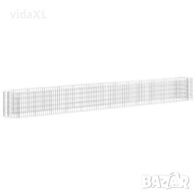 vidaXL Габион повдигната леха, поцинковано желязо, 470x50x50 cм(SKU:152029, снимка 1