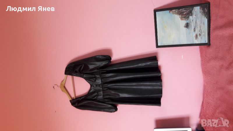  Шикозна туника/рокличка с подплато, черна, снимка 1
