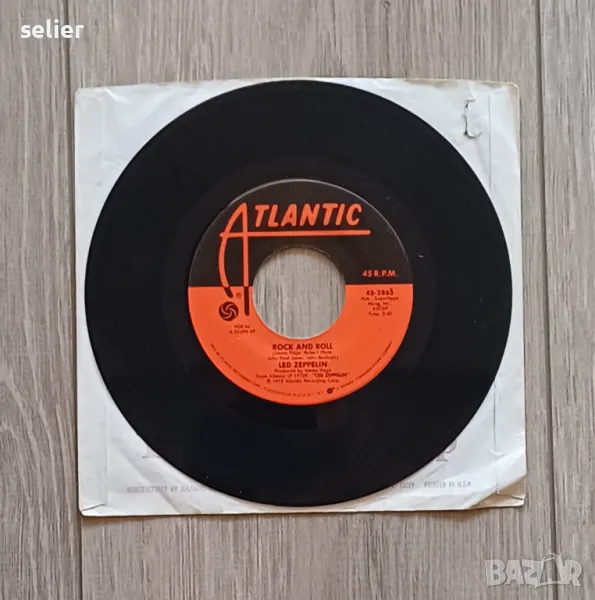 Led Zeppelin ‎– Rock And Roll Малка плоча 7-ца Американско издание на ATLANTIC 1977г Стил:ROCK Състо, снимка 1