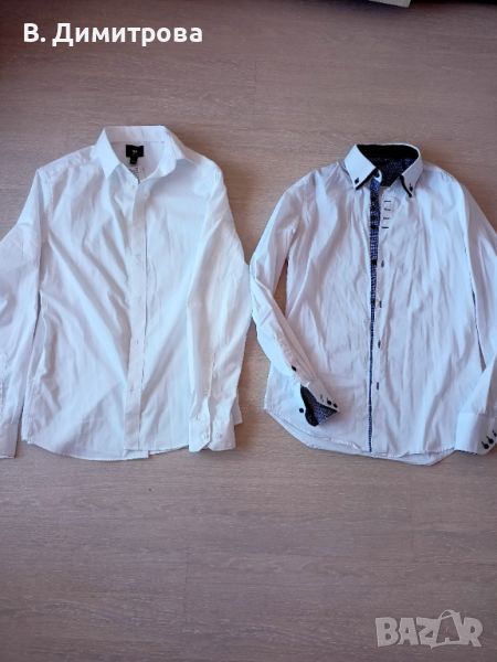 Мъжки ризи Slim Fit, S размер + черни дънки Dressman размер 34/34, снимка 1