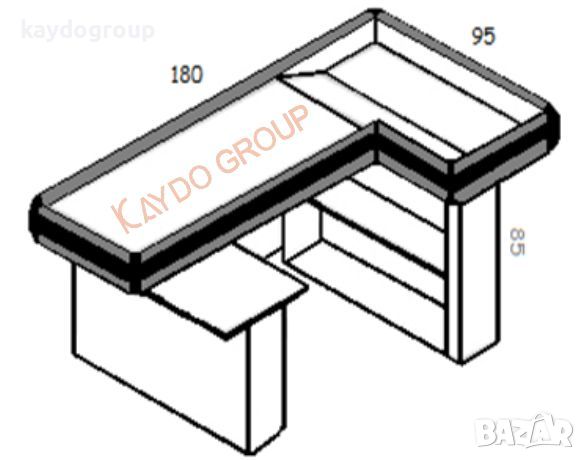НОВО! Налични Касови модули / Каса за магазин 1,80м.х 0,90м RAL-7016 тъмно сив, снимка 1