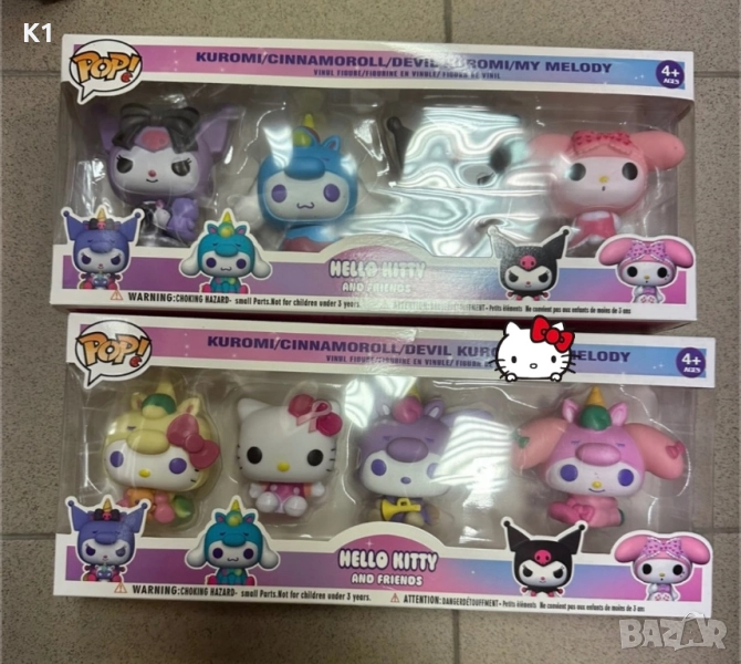 Голям комплект фигурки Кити Куроми, Hello Kitty Kuromi Funko Pop , снимка 1
