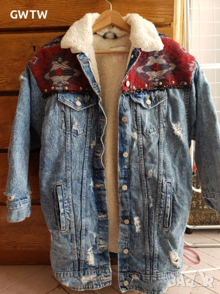 Zara Зимно яке с каракул, снимка 1