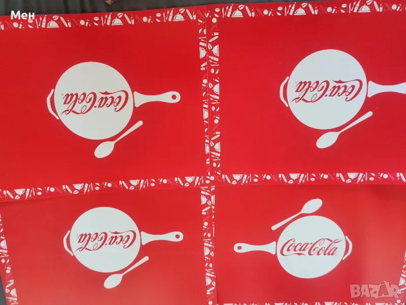 Брандирана подложка за хранене Кока Кола Coca Cola и чиния, снимка 1