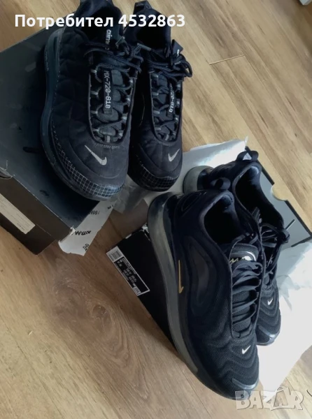 Черни обувки Nike Air Max 720 със златиста запетайка 40 и 40.5 номер, снимка 1