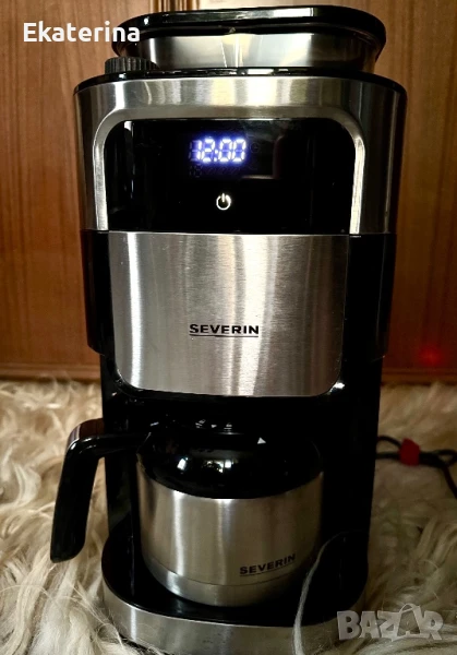 Кафемашина за шварц кафе  Severin, KA 4814, 1.25L, 8 чаши, Черен/Сребрист , снимка 1