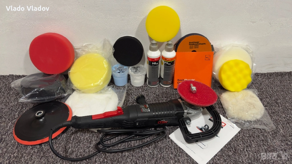 Професионален Комплект: Полираща машина 2400w + Пасти Koch-Chemie и 3М, снимка 1