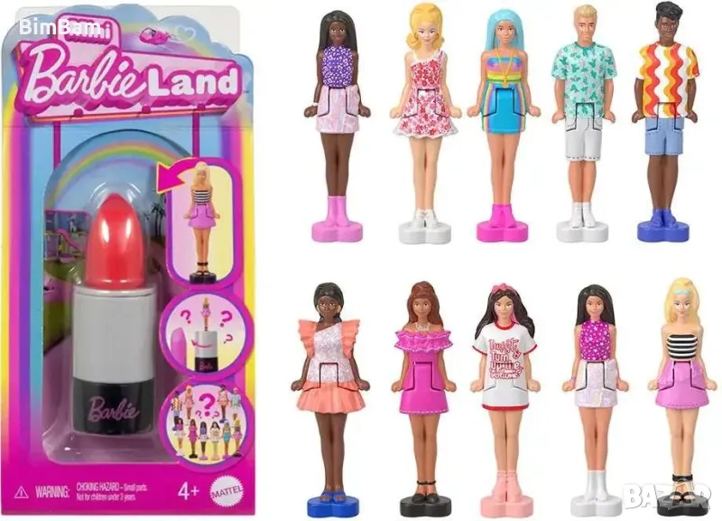 Мини кукла Barbie® в червило Mini Barbie Land - изненада / Mattel, снимка 1