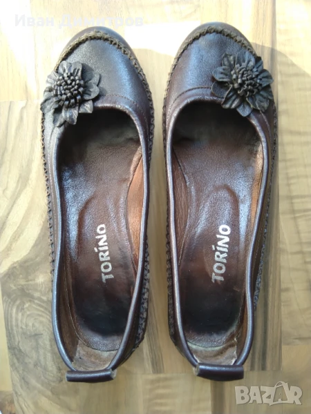 Качествени дамски обувки естествена кожа номер 39 запазени, снимка 1