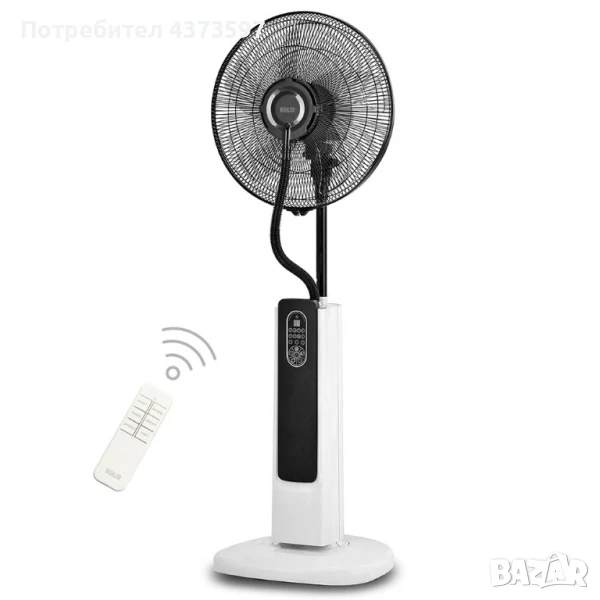 Вентилатор с водна мъгла 16'' Muhler MF-1679RC, 75W, LED, дист. упр-е, снимка 1