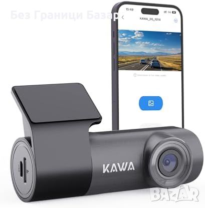 Нова Мини Dash Cam KAWA 1296P с WiFi нощно виждане паркинг мониторинг G-сензор, снимка 1