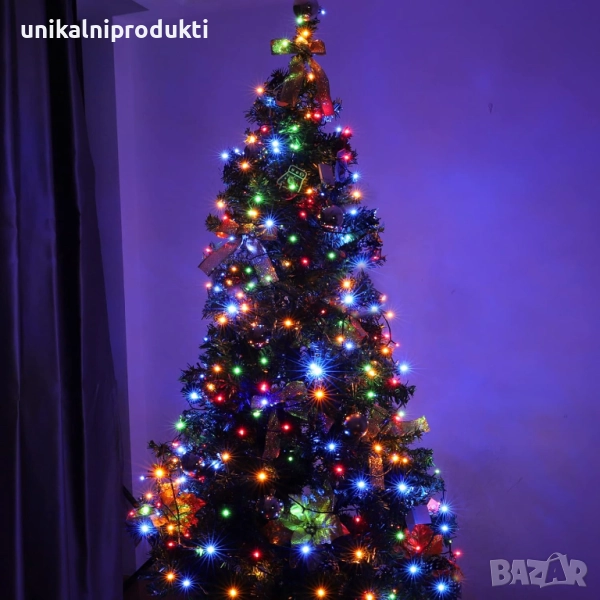 Музикални коледни лампички 10м 100 диода "Тиха нощ-Свята нощ", снимка 1