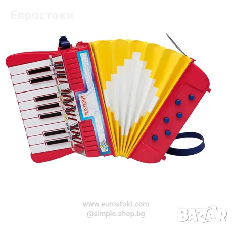 Играчка акордеон Bontempi Accordion, детска играчка музикален инструмент акордеон, 17 клавиша , снимка 1