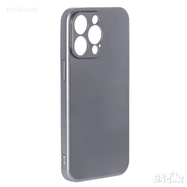 Силиконов калъф METALLIC за iPhone 13 PRO, Сив, снимка 1