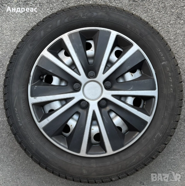 Зимни гуми с метални джанти 205/55/16 5x114.3 TPMS, снимка 1