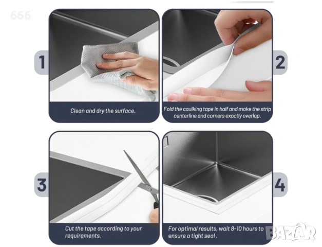 2 ролки самозалепваща се уплътнителна лента, водоустойчива, снимка 5 - Други стоки за дома - 54070599