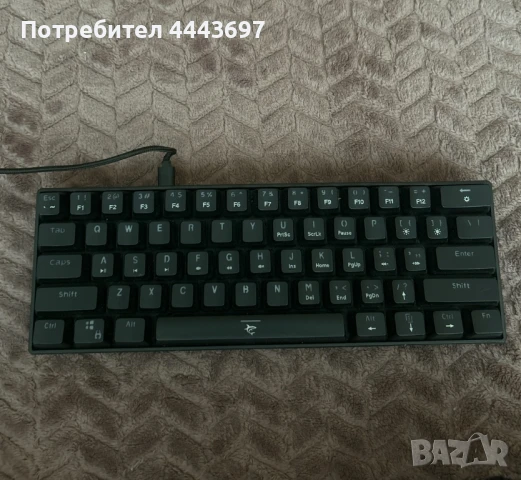 WhiteShark мини геймърска клавиатура – Черна, 60%, запазена, снимка 1