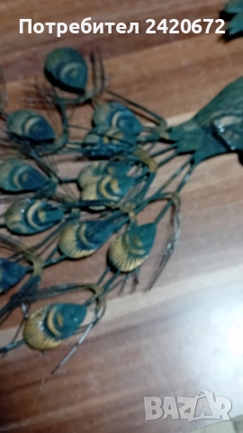 рустик метални пауни, снимка 5 - Декорация за дома - 52985410