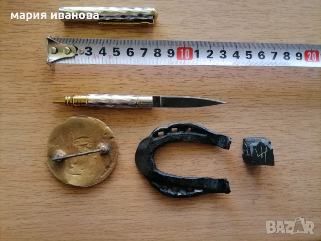 Лот подкова сбруя кон химикалка с ножка каменен зар, снимка 2 - Колекции - 53217617