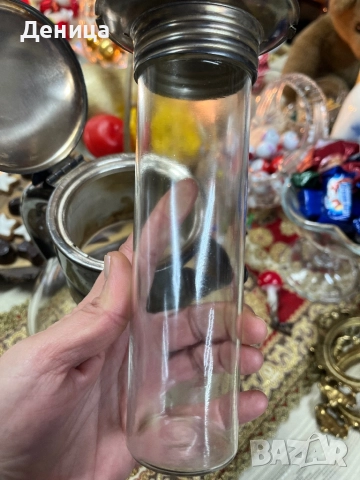 Най-красивата кана за лимонада, която съм имала късмет да намеря.♥️ Посребрен капак и вътрешна съд , снимка 5 - Други - 52854400